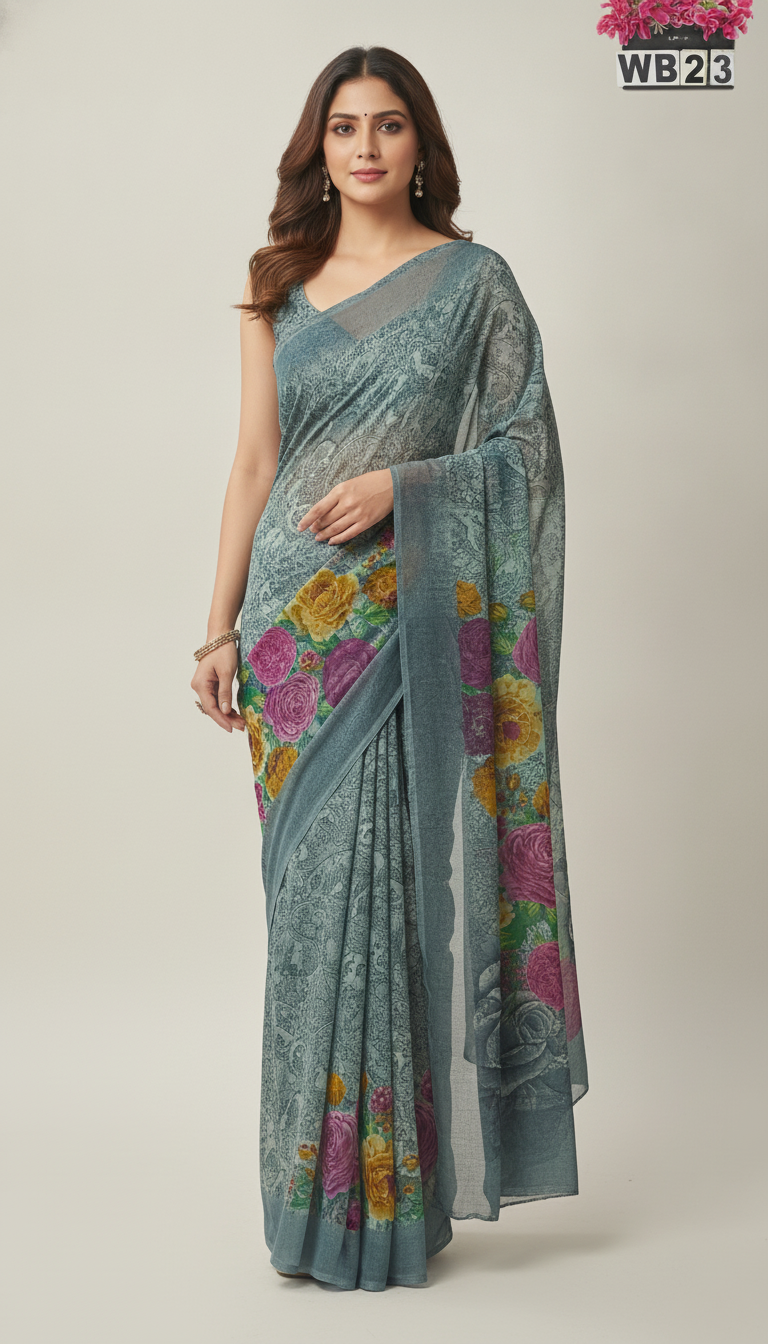 poonam withblouse -rain drop