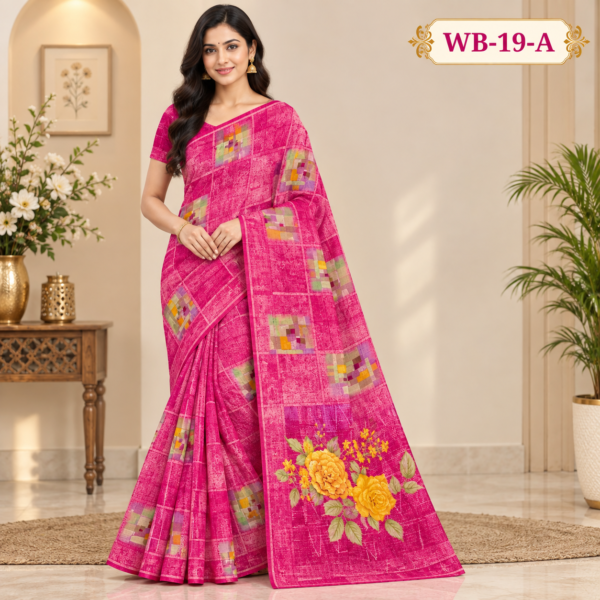 POONAM SAREES (with blouse )-RAIN DROP