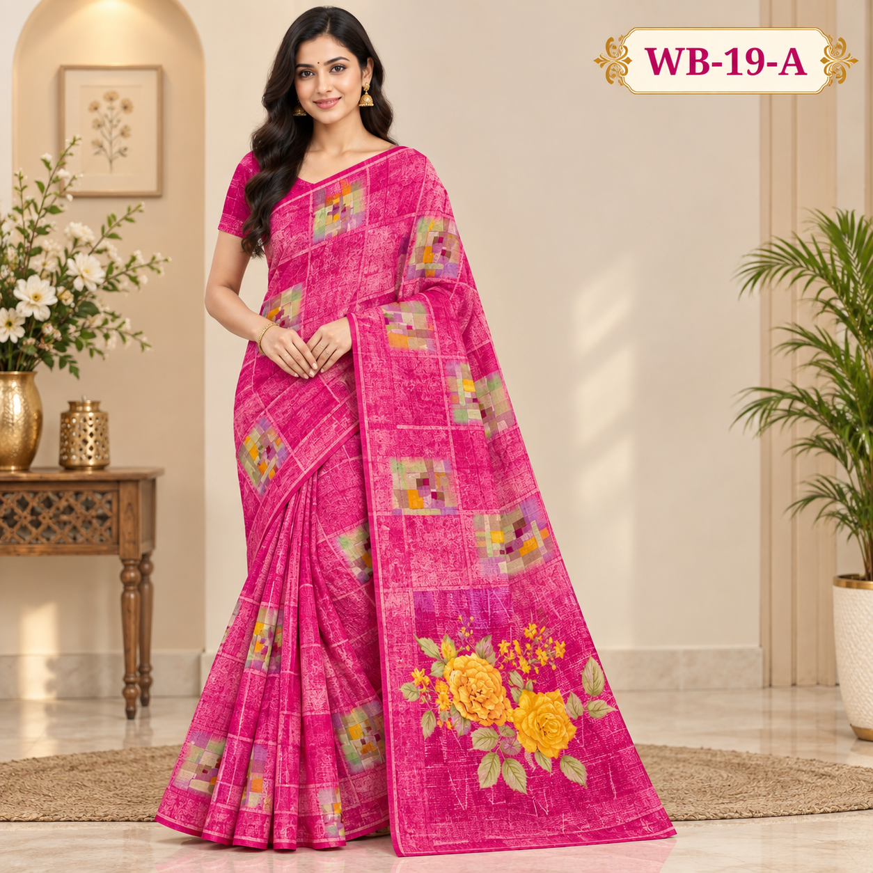 POONAM SAREES (with blouse )-RAIN DROP