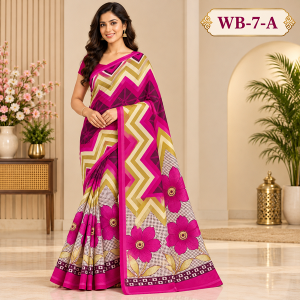 POONAM SAREES (with blouse )-RAIN DROP