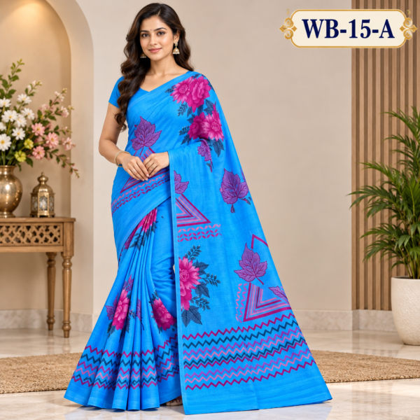 POONAM SAREES (with blouse )-RAIN DROP